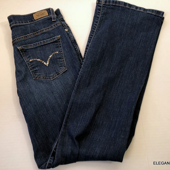 Levi's Women's 512 Perfectly Slimming Boot Cut Jeans 4 Dark Wash Studded Pockets - Picture 2 of 8